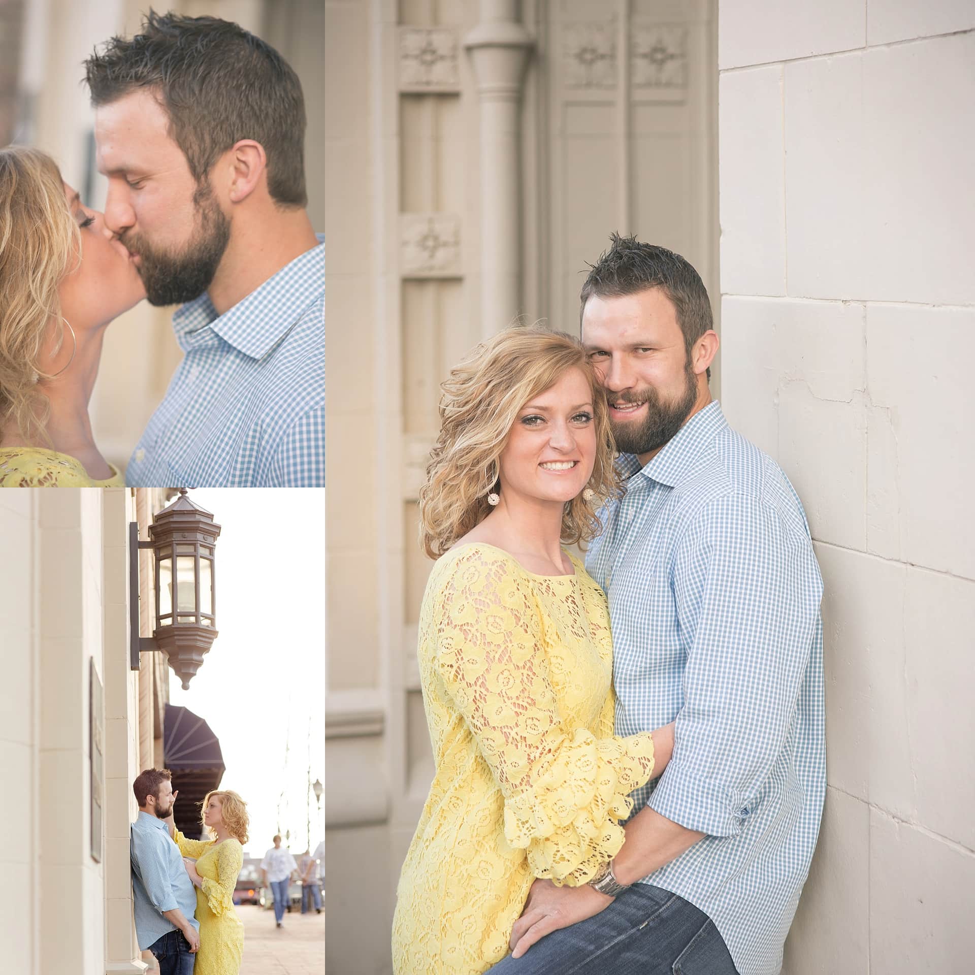 Engagement session downtown Asheville at Pack Square