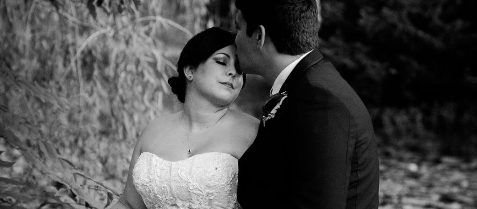 Bride and Groom quite moment
